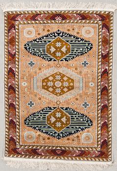 MATTA, old, orientalisk, silke, figural, ca 133 x 96 cm.