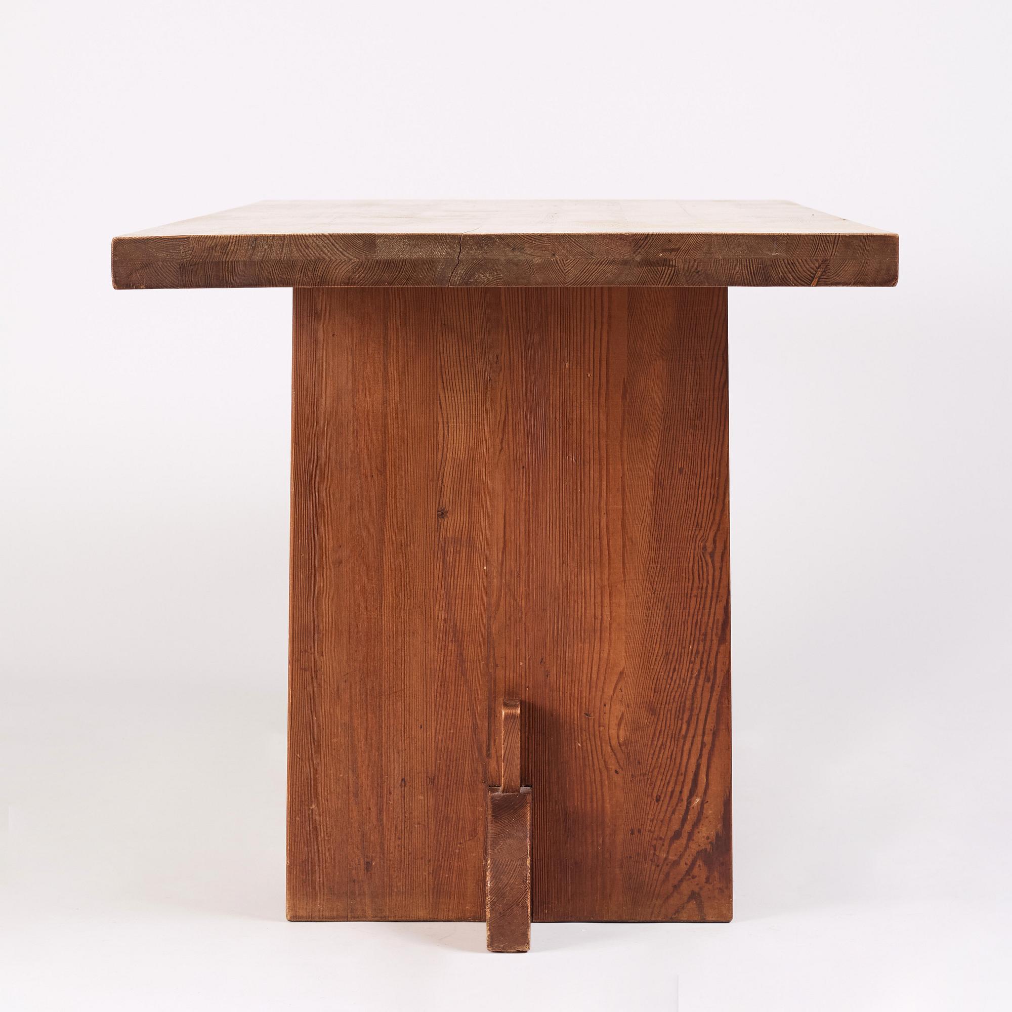 Axel Einar Hjorth, a stained pine "Lovö" table, Nordiska Kompaniet, Sweden 1930s.