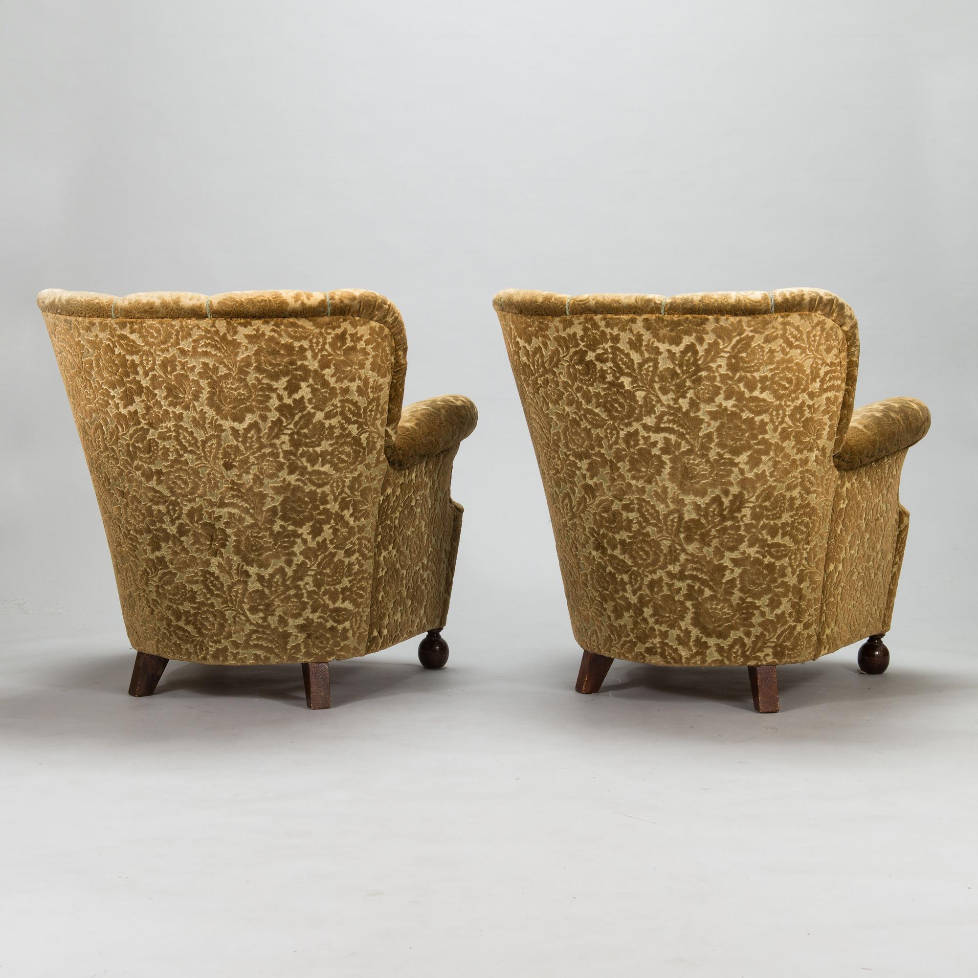 Fåtöljer, ett par, 1900-talets mitt.