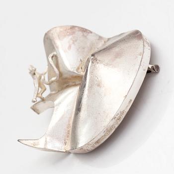 Björn Weckström, Brosch "Försvunnen i rymden", sterlingsilver. Lapponia 1969.