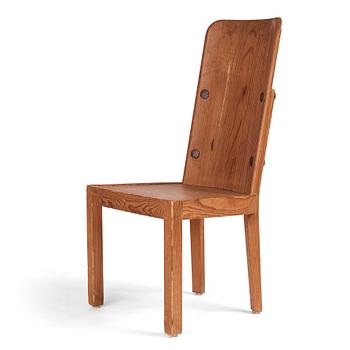 Axel Einar Hjorth, a stained pine 'Lovö' chair, Nordiska Kompaniet, Sweden 1930s.