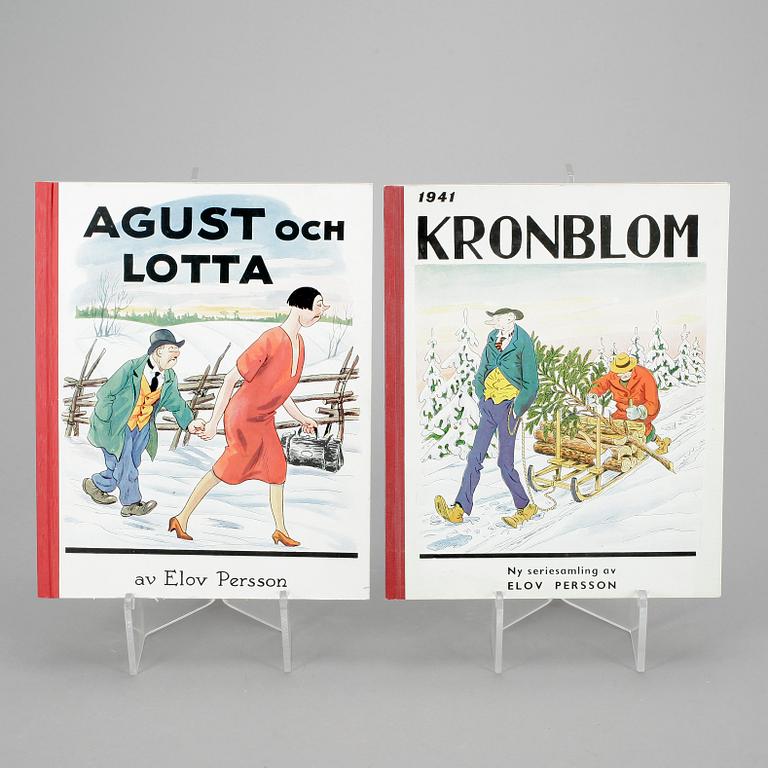 SERIEALBUM, 2st, "August & Lotta" coh "Kronblom", Elov Persson, 1932 resp 1941.
