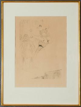 HENRI DE TOULOUSE-LAUTREC, hänen mukaansa, litografia.
