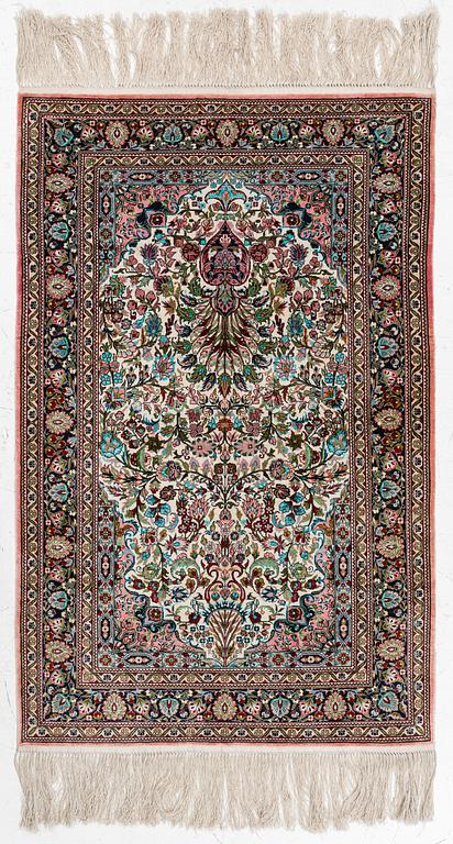 Rug, Hereke design, silk, 122 x 79 cm.