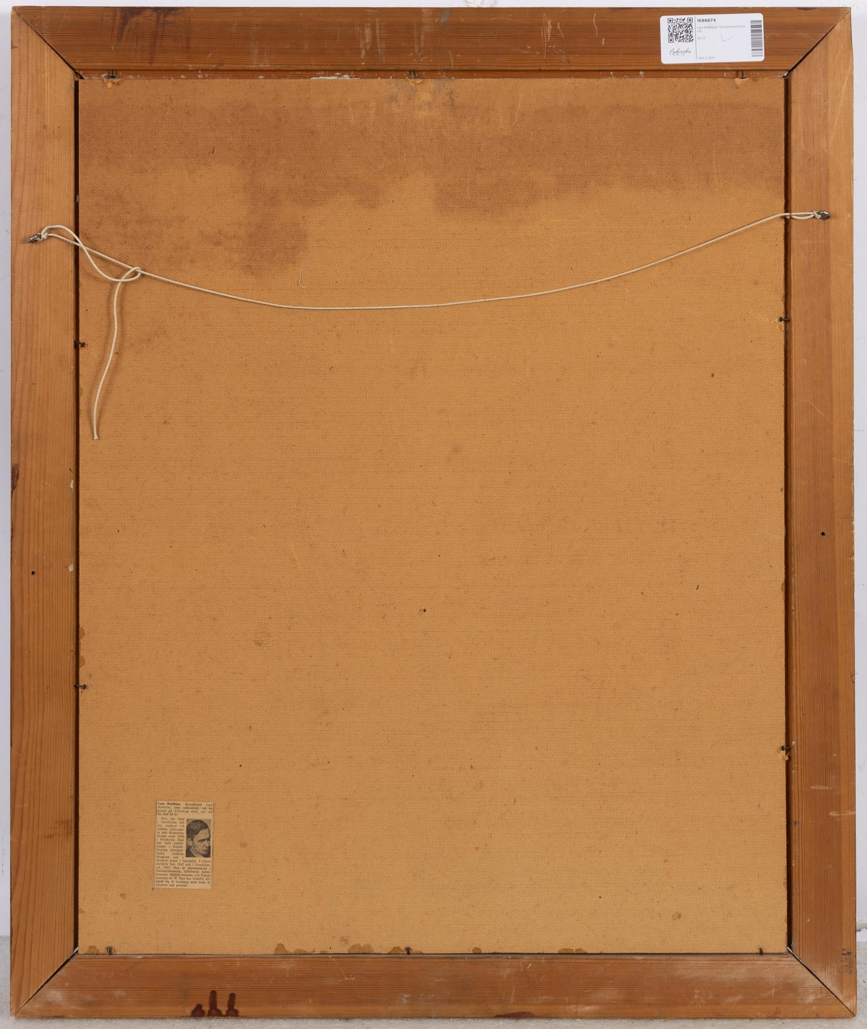 Lars Boëthius, Army Museum with Hedvig Eleonora Church in the background (Motif from Stockholm).