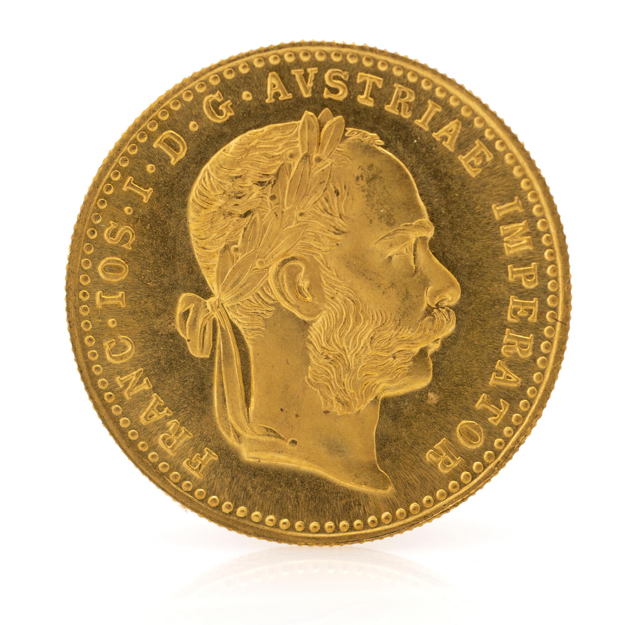 Gold coin, Austria-Hungary, Franz Joseph 1 Ducat, 1915.