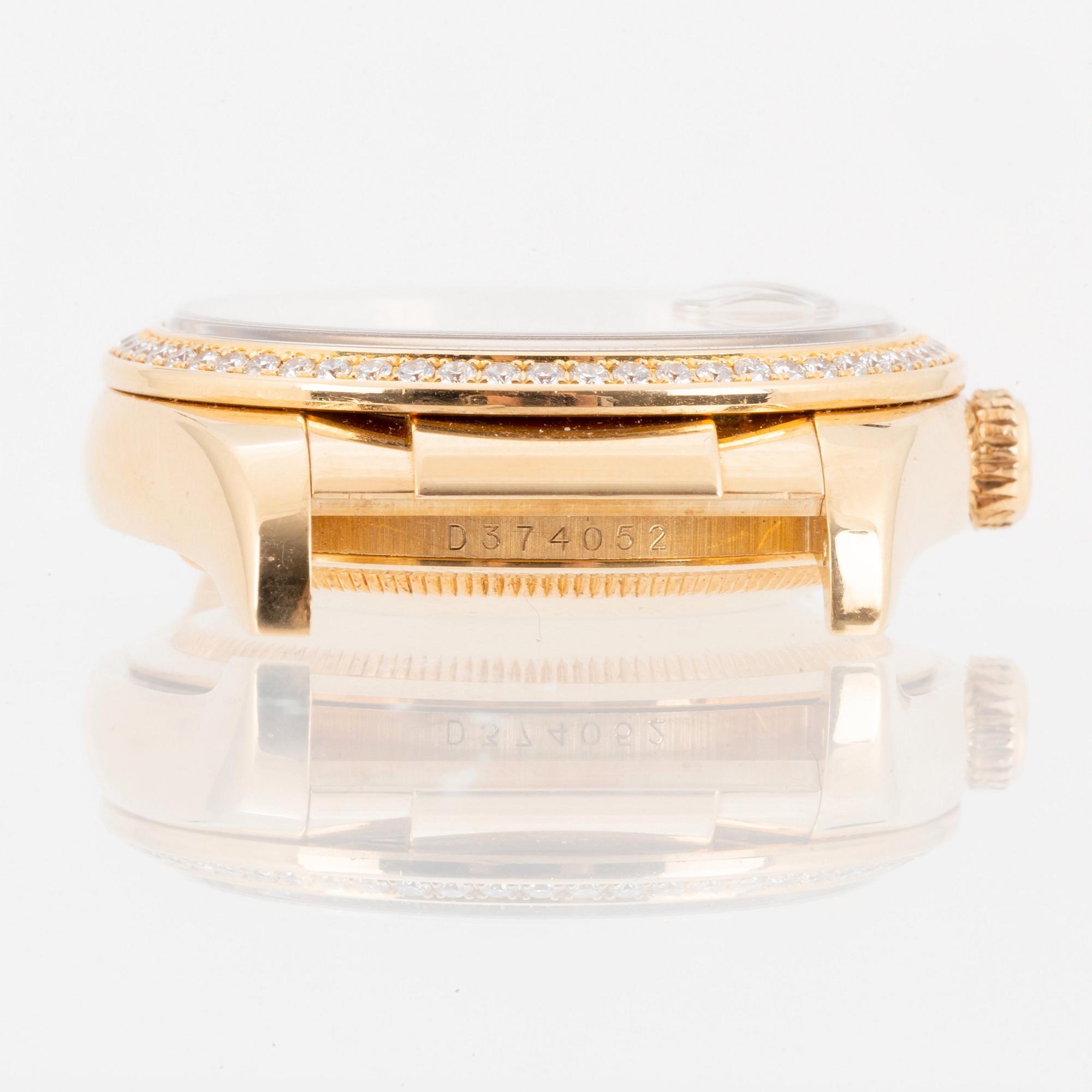 Rolex, Oyster Perpetual, Datejust, "Mother of Pearl Diamond Dial", wristwatch, 36 mm.