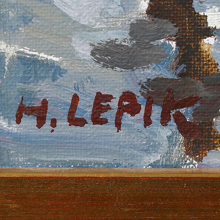 HUGO LEPIK, oil on canvas, signed.