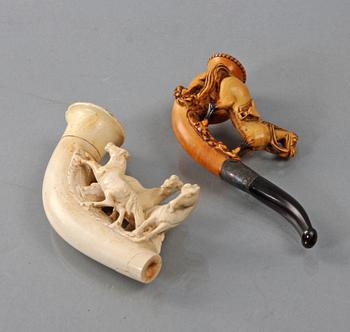 PIPOR, 7 st, sjöskum och trä.