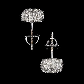 EARRINGS, brilliant cut diamonds, tot. app. 1.80 cts.