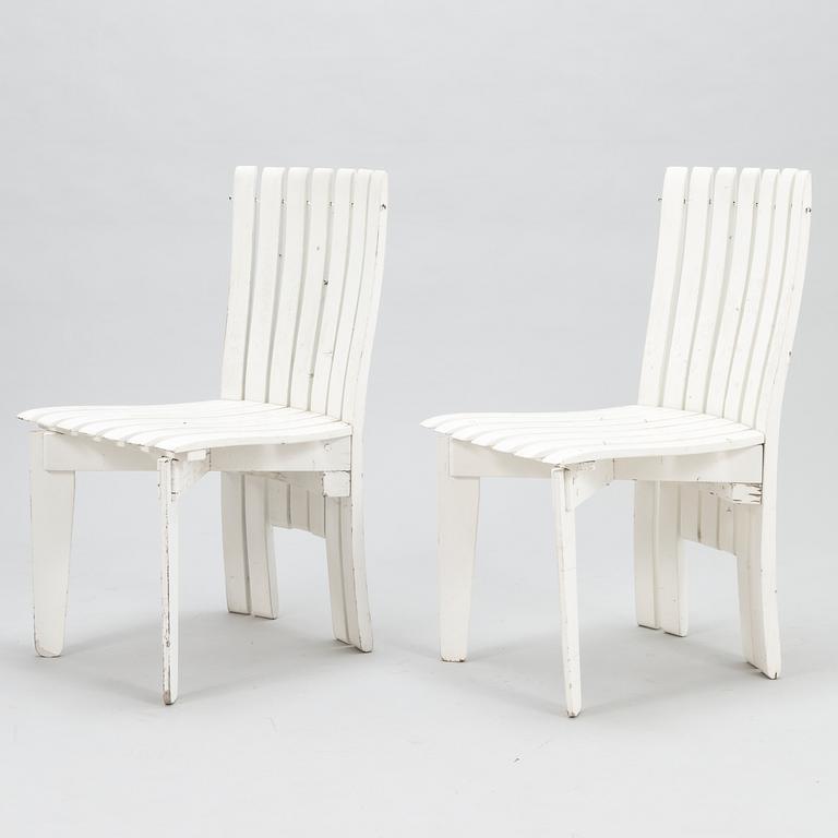 ALVAR AALTO, A five-piece 1960'/1970's 'Aurinko' (Sun-series), garden furniture set for Artek.