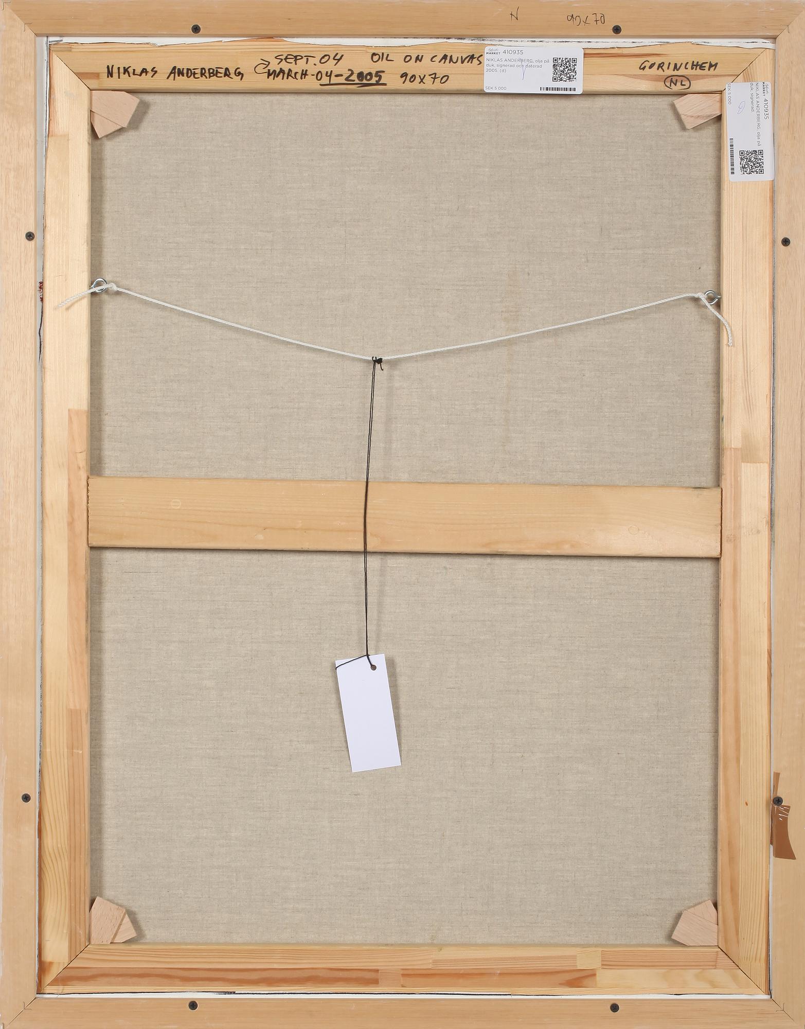 NIKLAS ANDERBERG, olja på duk, signerad och daterad 2005.