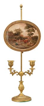 963. A Russian Empire 1820/30's gilt bronze table lamp.