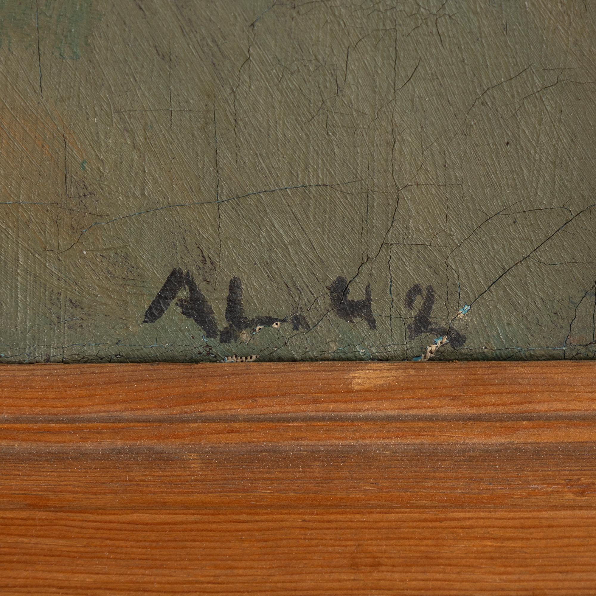 Alf Lindberg, oil on canvas, signed and dated -42.