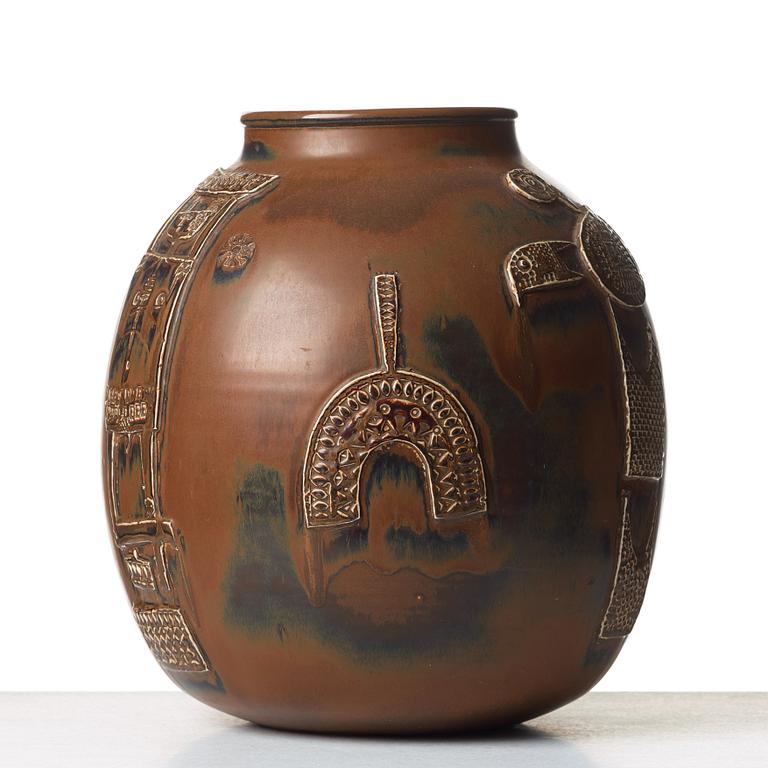 Stig Lindberg, a large stoneware jar, Gustavsberg studio, Sweden 1960.