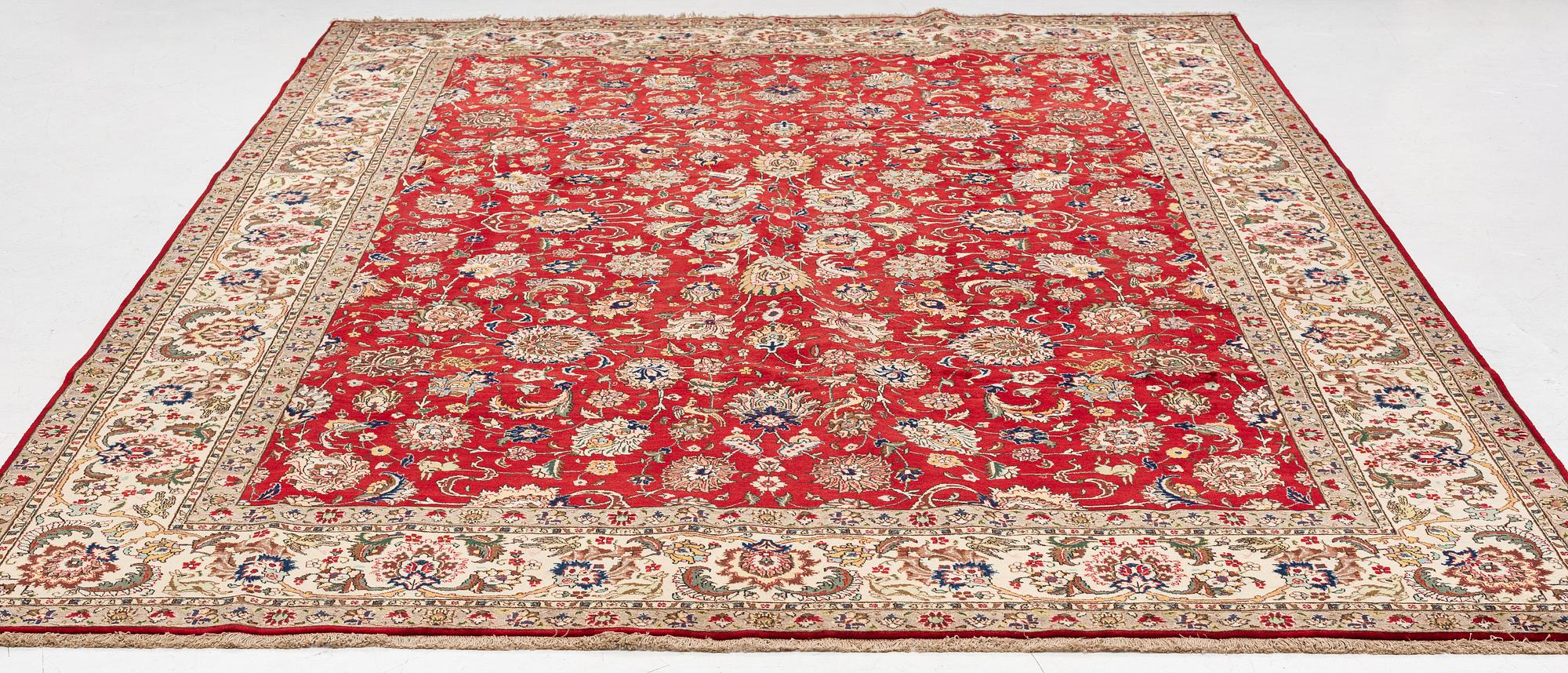 Carpet, Tabriz, approx. 386 x 280 cm.