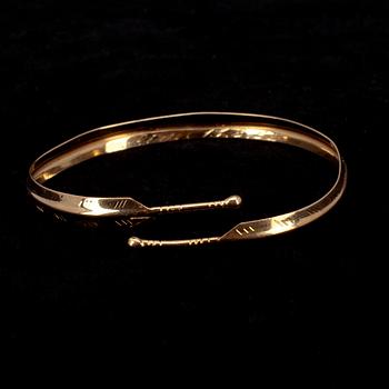 ARMBAND, guld 14K, Kalevala Koru, Helsingfors 1955.