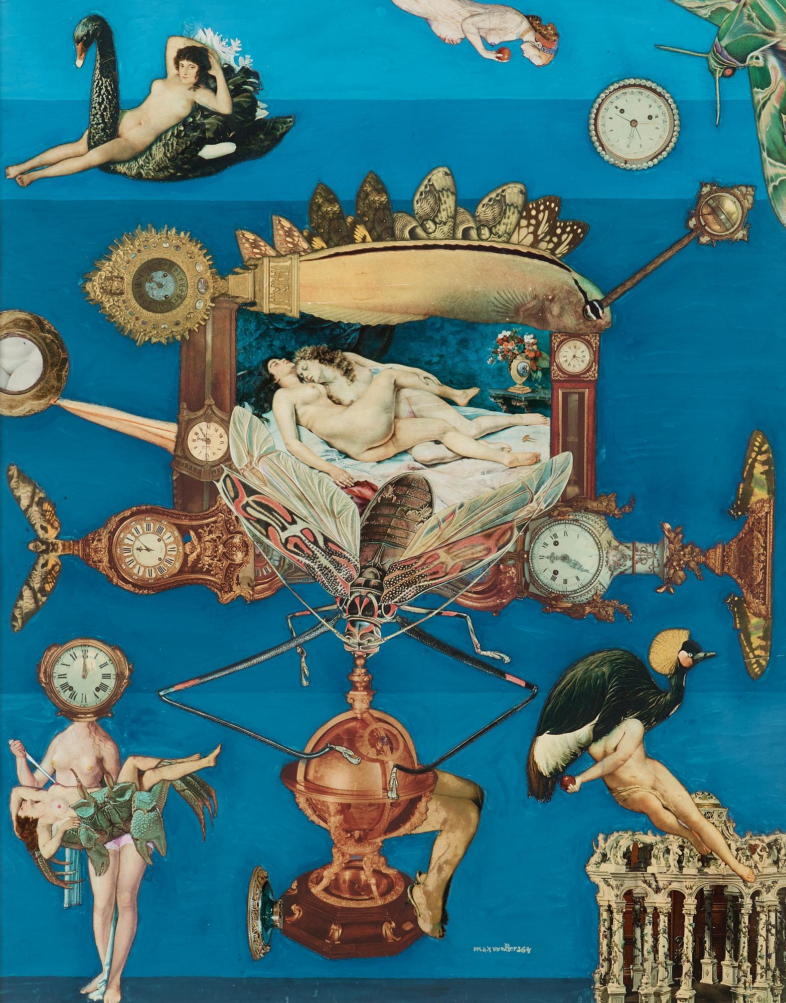 MAX WALTER SVANBERG, collage, signed and dated -64.