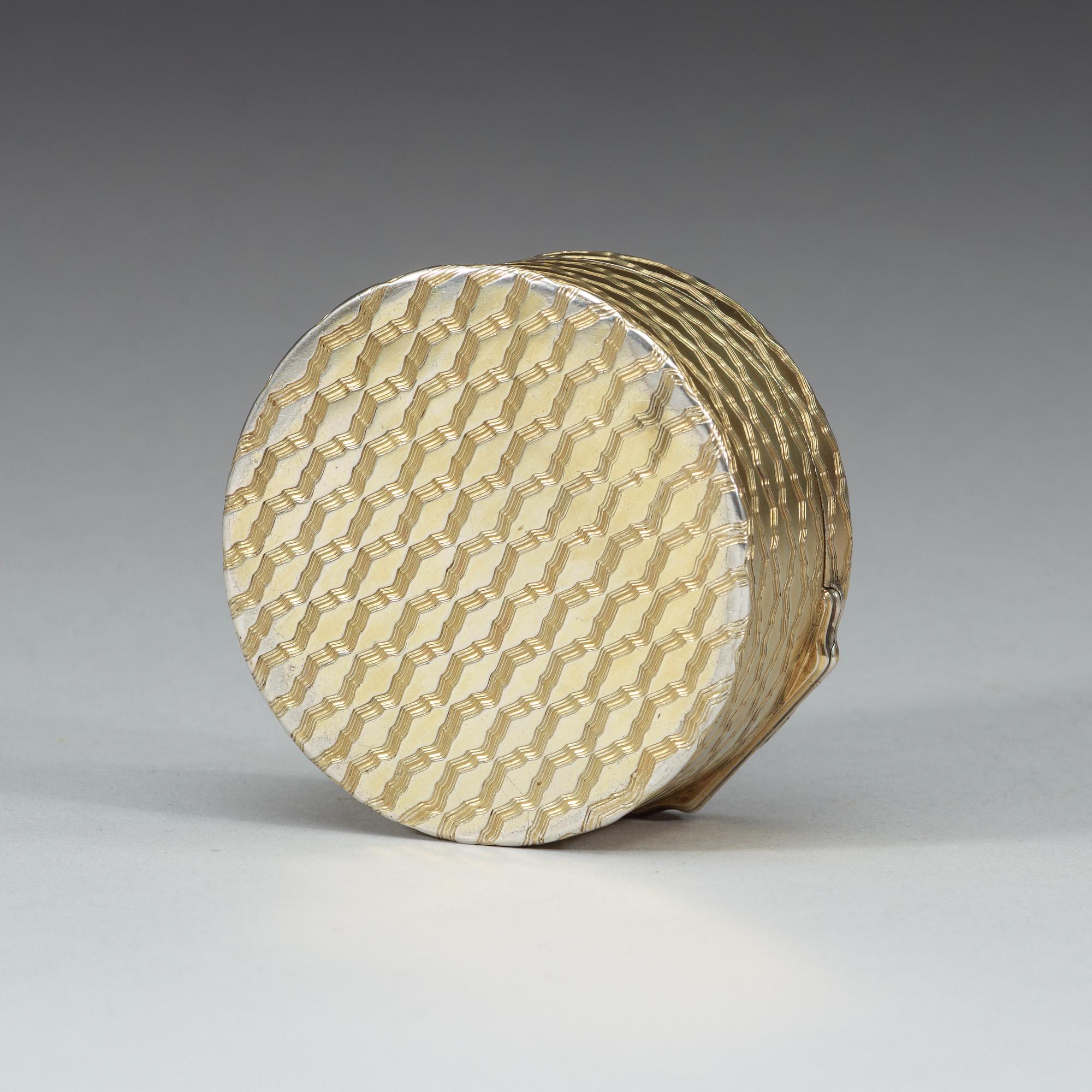 SNUSDOSA, mästarstämpel saknas men med fransk kontrollstämpel. Rokoko, 1700-talets andra hälft.