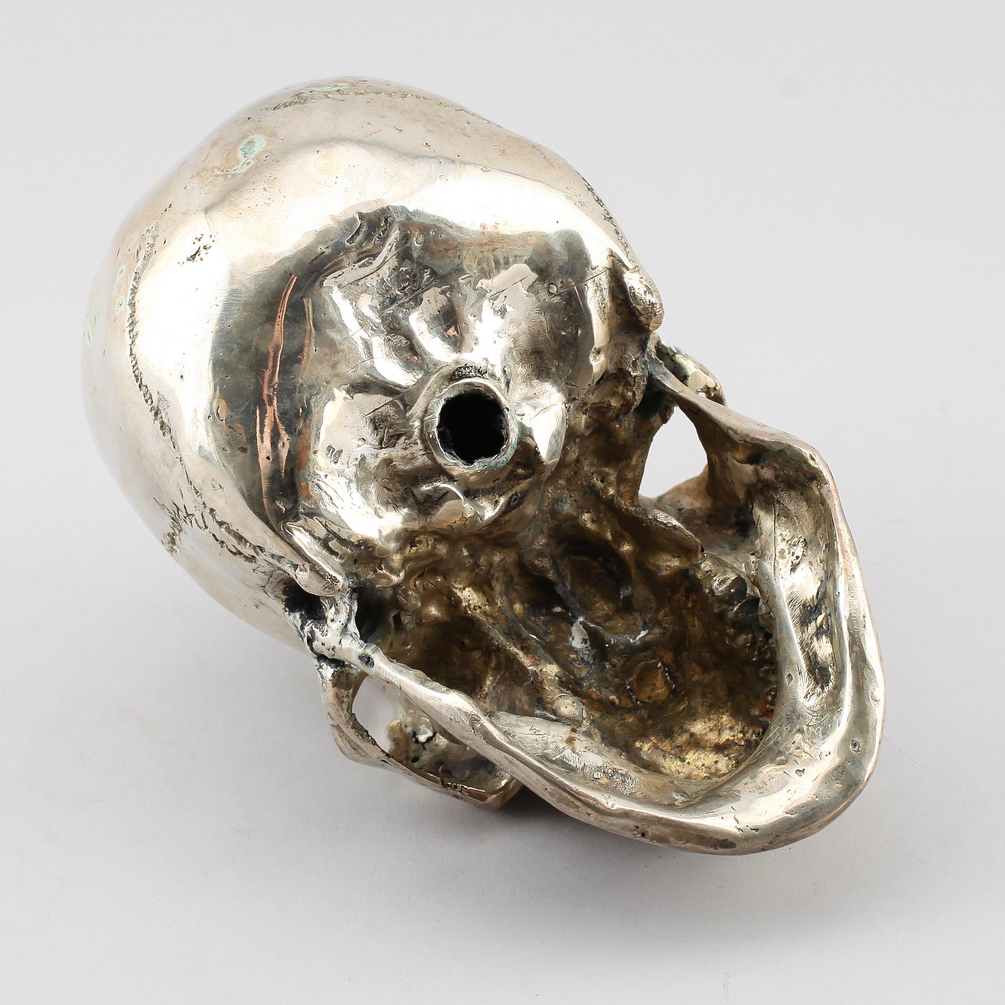 SKULPTUR, försilvrad metall, 1900-talets andra hälft.