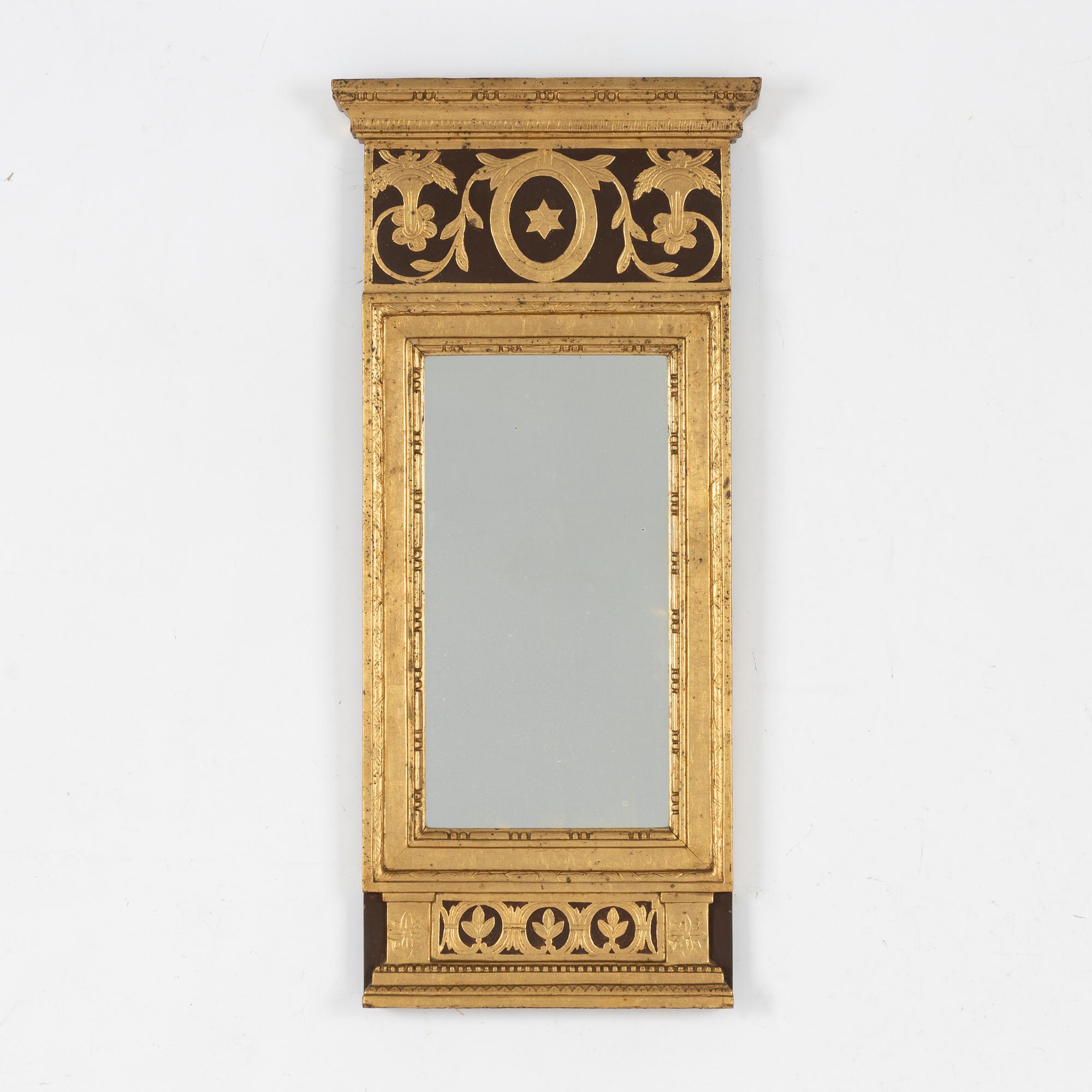 Spegel, gustaviansk, Stockholms hallstämpel.