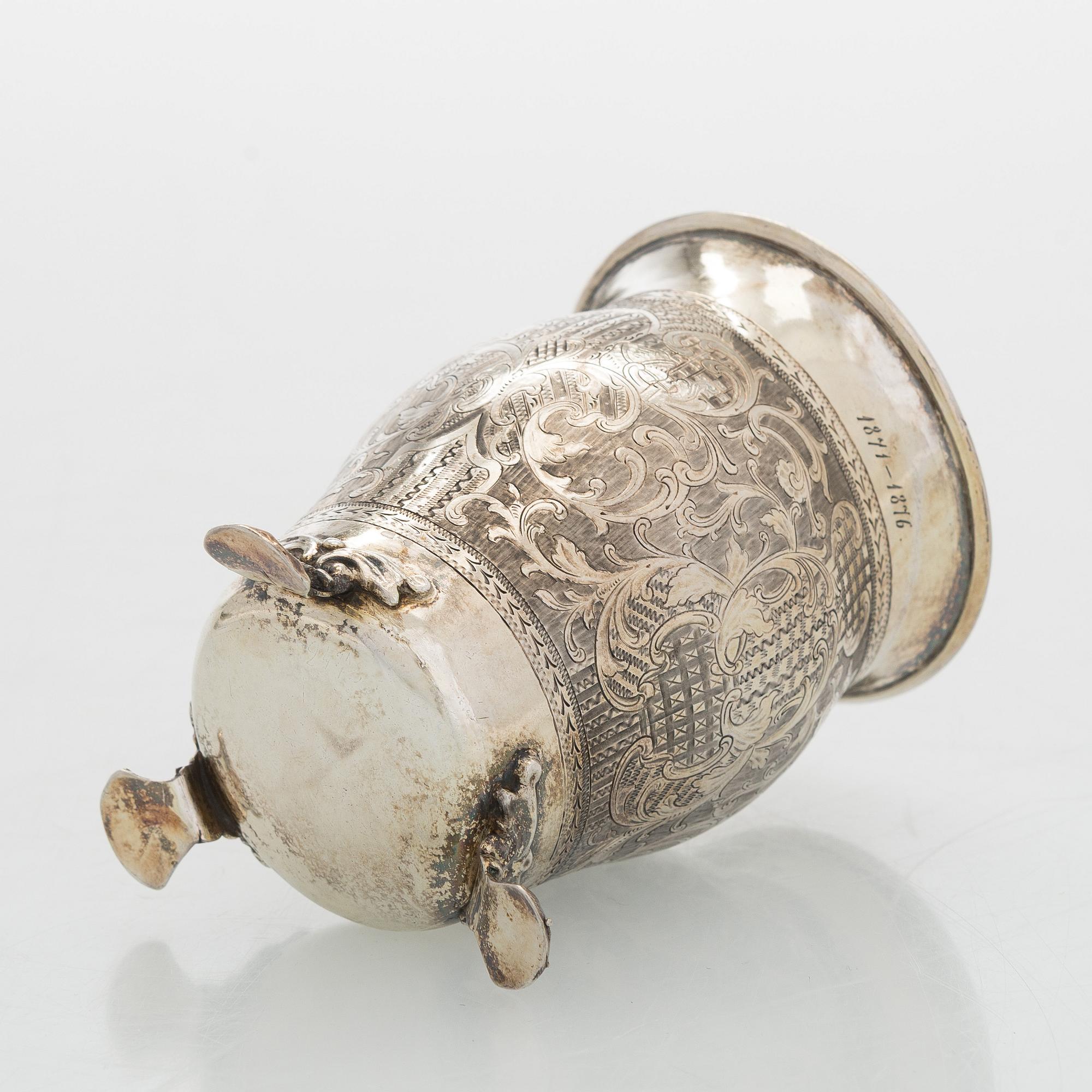 Bägare, silver, Moskva 1848.