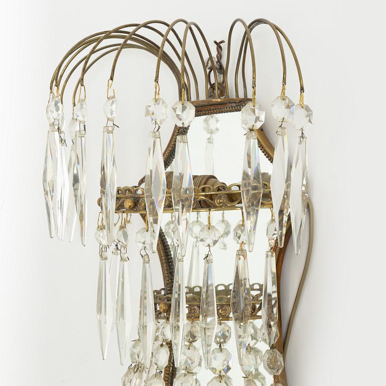 Vägglampett, gustaviansk stil, omkring 1900-talets mitt.