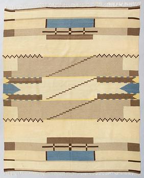 A 1930s Finnish flat weave carpet. Circa 260x200 cm.