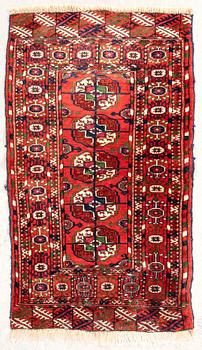 Prayer rug Turkmen old 108x63 cm.
