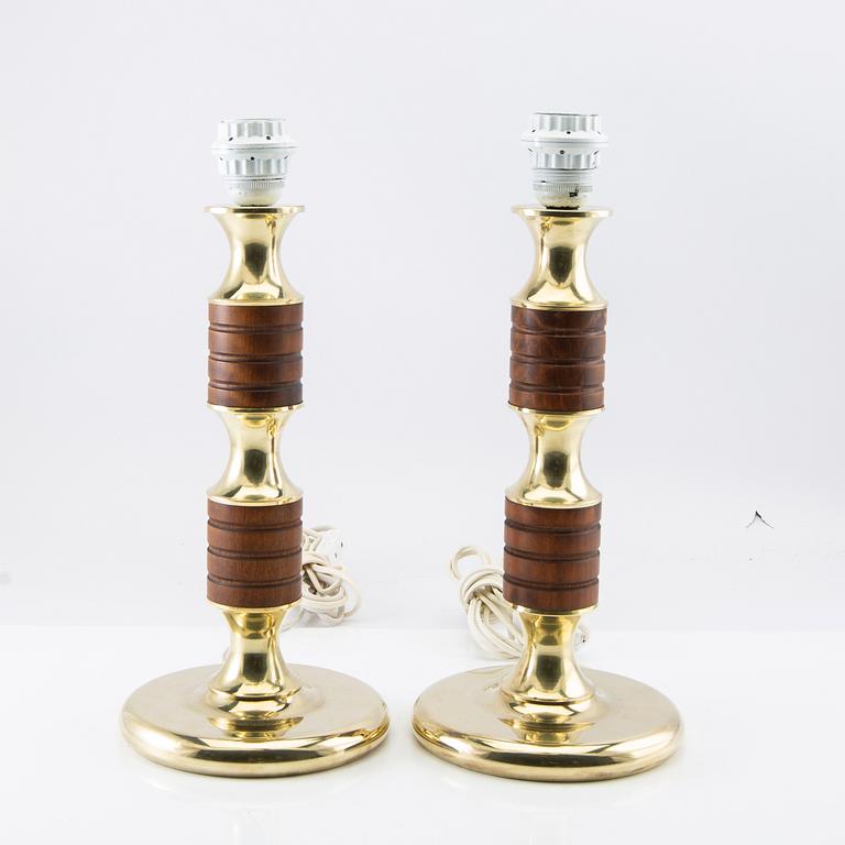 Table lamps, a pair, late 20th century.