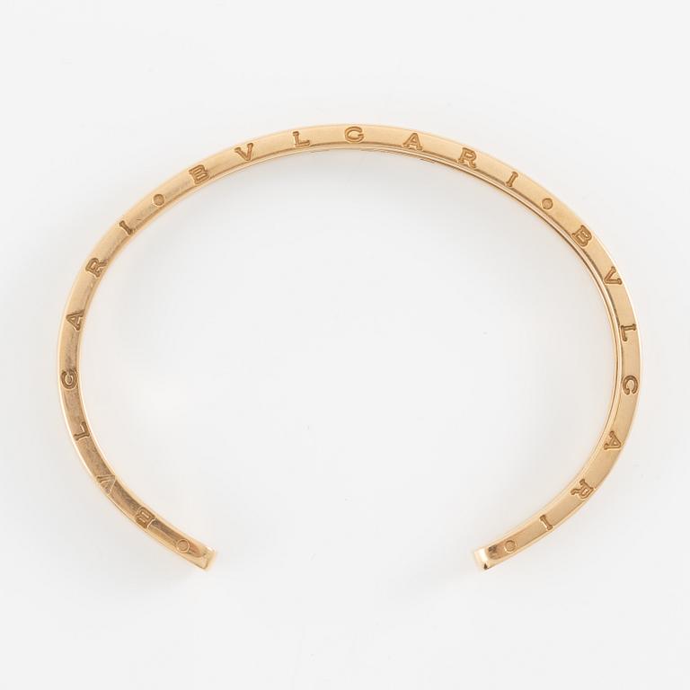 Bulgari bangle "B.Zero1" 18K gold and steel.