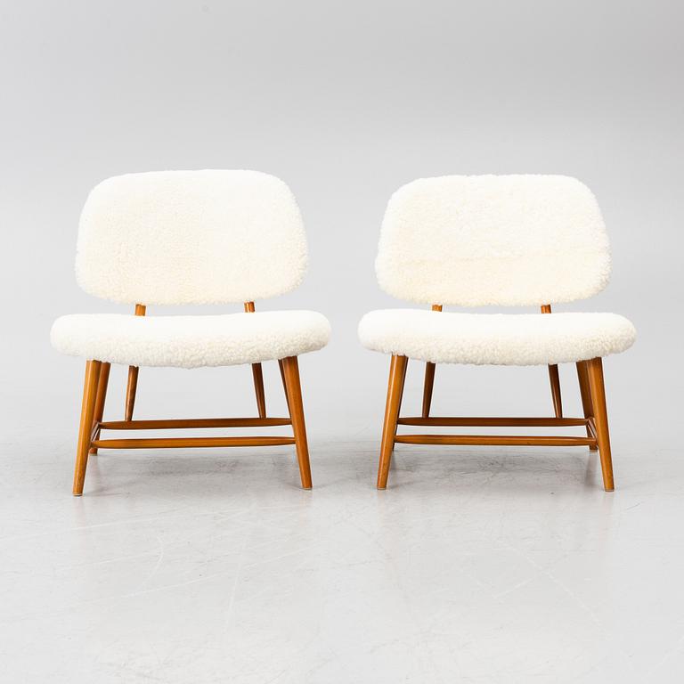 Alf Svensson, Armchairs, a pair, “TeVe”, Bra Bohag, Studio Ljungs Industrier AB, Malmö, 1950s.