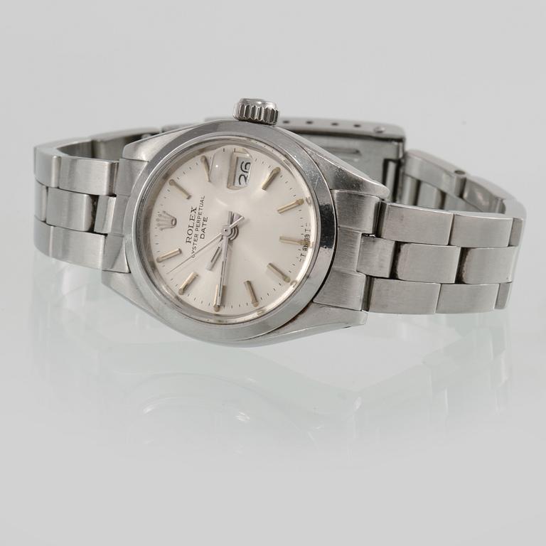 ARMBANDSUR, dam, stål, "date", Rolex, 1900-talets senare del.