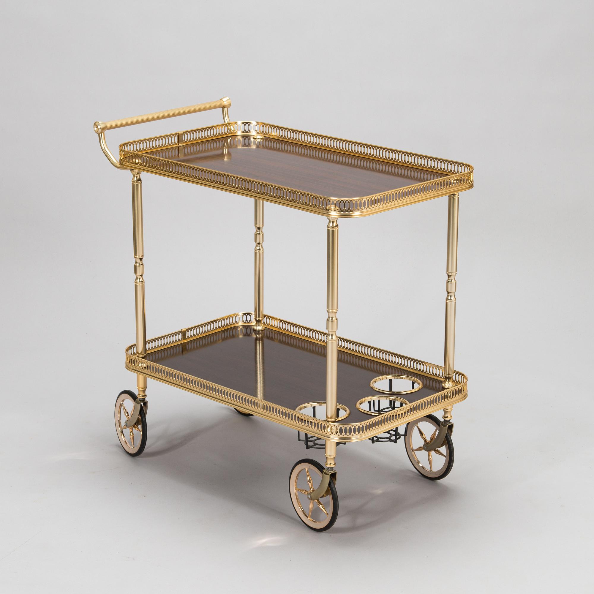 A 1970s serving trolley.