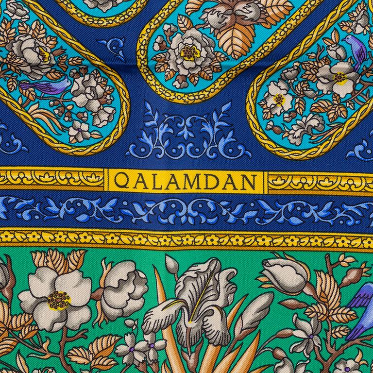 Hermès, a 'Qalamdan' silk scarf.