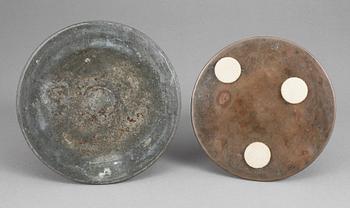 DEL FÖR VATTENPIPA, 2 st, Bidri-arbete, 1800-tal.