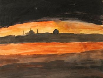 Primus Mortimer Pettersson, "Minaret i kvällsljus".