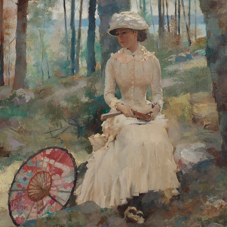 Albert Edelfelt, "Under björkarna" / "Koivujen alla" (Under the birches).