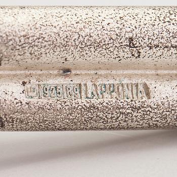 Christoph Burger, A necklace and a bracelet "Edition amour", sterling silver and rubber strap. Lapponia 2003.