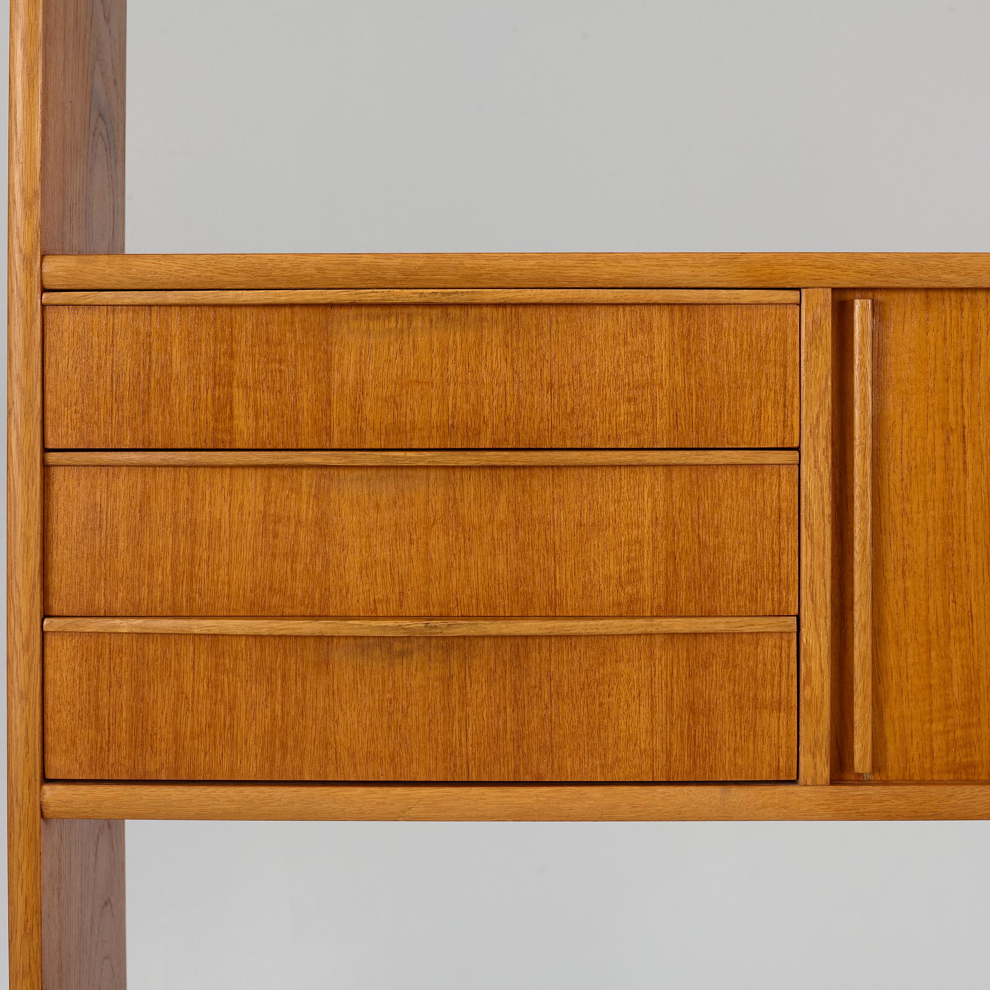 A 1960's/70's two-part bookcase.