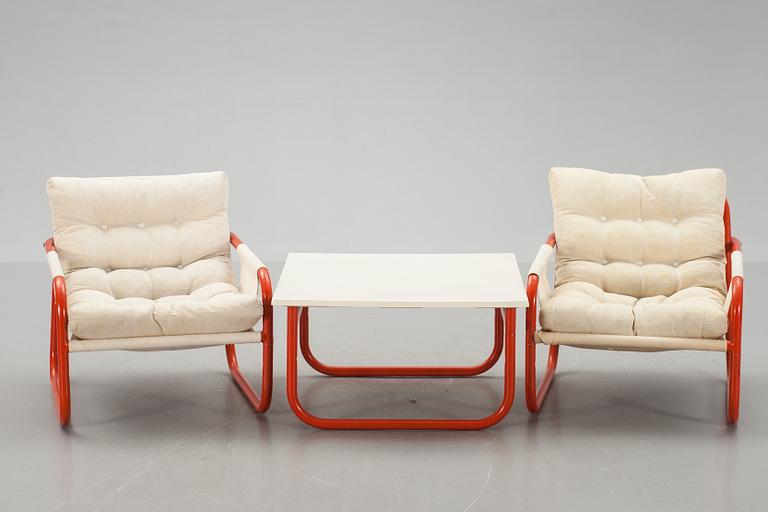 FÅTÖLJER OCH BORD, 1+2, Ikea, 1970-tal.