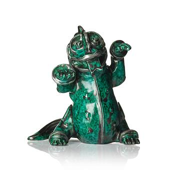 54. Wilhelm Kåge, drakvalp, stengods, "Argenta", Gustavsberg, 1940-tal.
