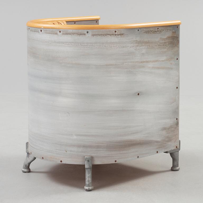 MATS THESELIUS, "Aluminiumfåtölj", Källemo, Värnamo ca 1990.