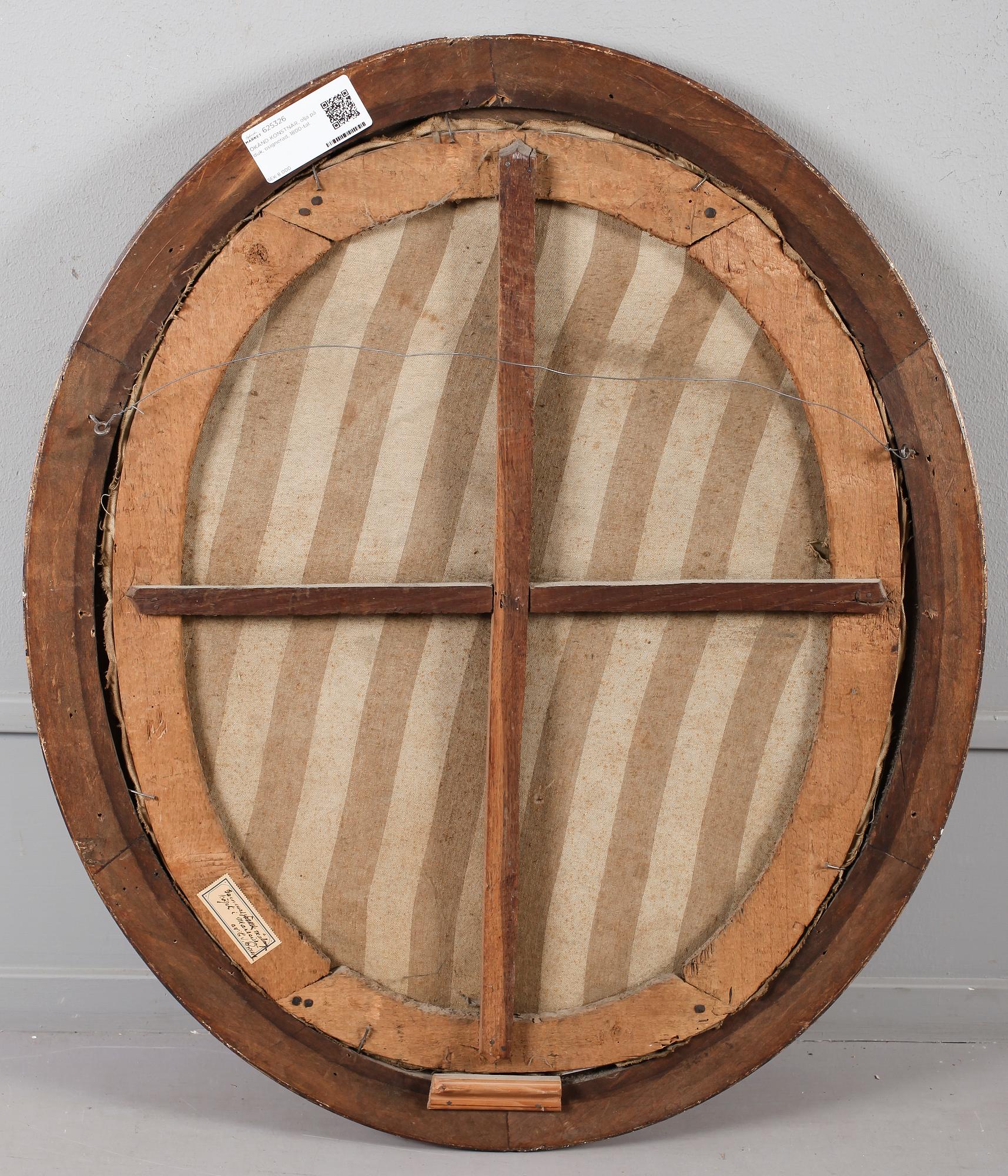 OKÄND KONSTNÄR, olja på duk, osignerad, 1800-tal.