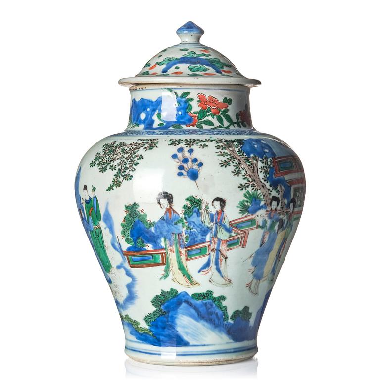 A Transition jar with cover, 17th Century.