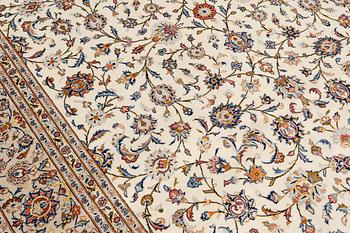 A carpet, Kashan, 362 x 245 cm.