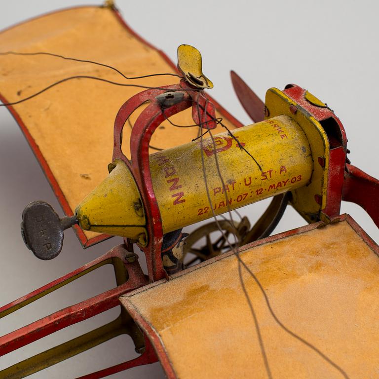 A tinplate Lehmann Ikarus 653 airplane, Germany, 1913-1935.