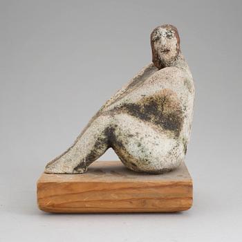 A stoneware sculpture designed by Lisa Larson for Gustavsberg, dated -95.