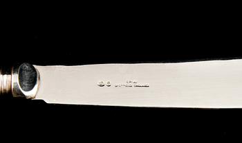 BESTICK, 22 st, nysilver och pärlemor, England, 1900-talets början.