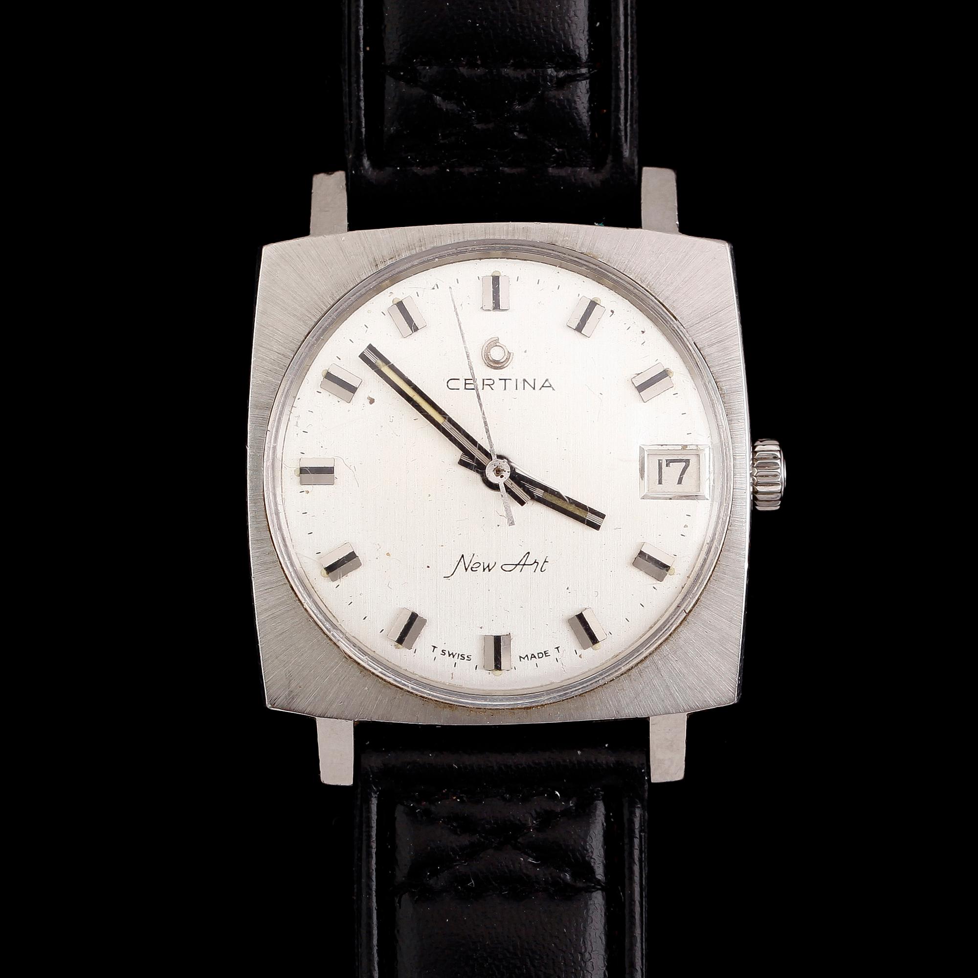 ARMBANDSUR, stål, Certina New Art, 1900-talets andra hälft.